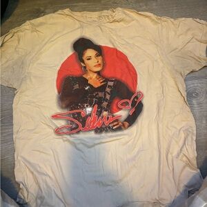 Selena Graphic Tee with Red Accents